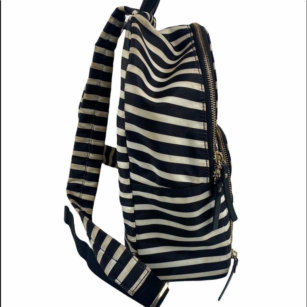Kate Spade Black & White Striped Backpack - Picture 4 of 16